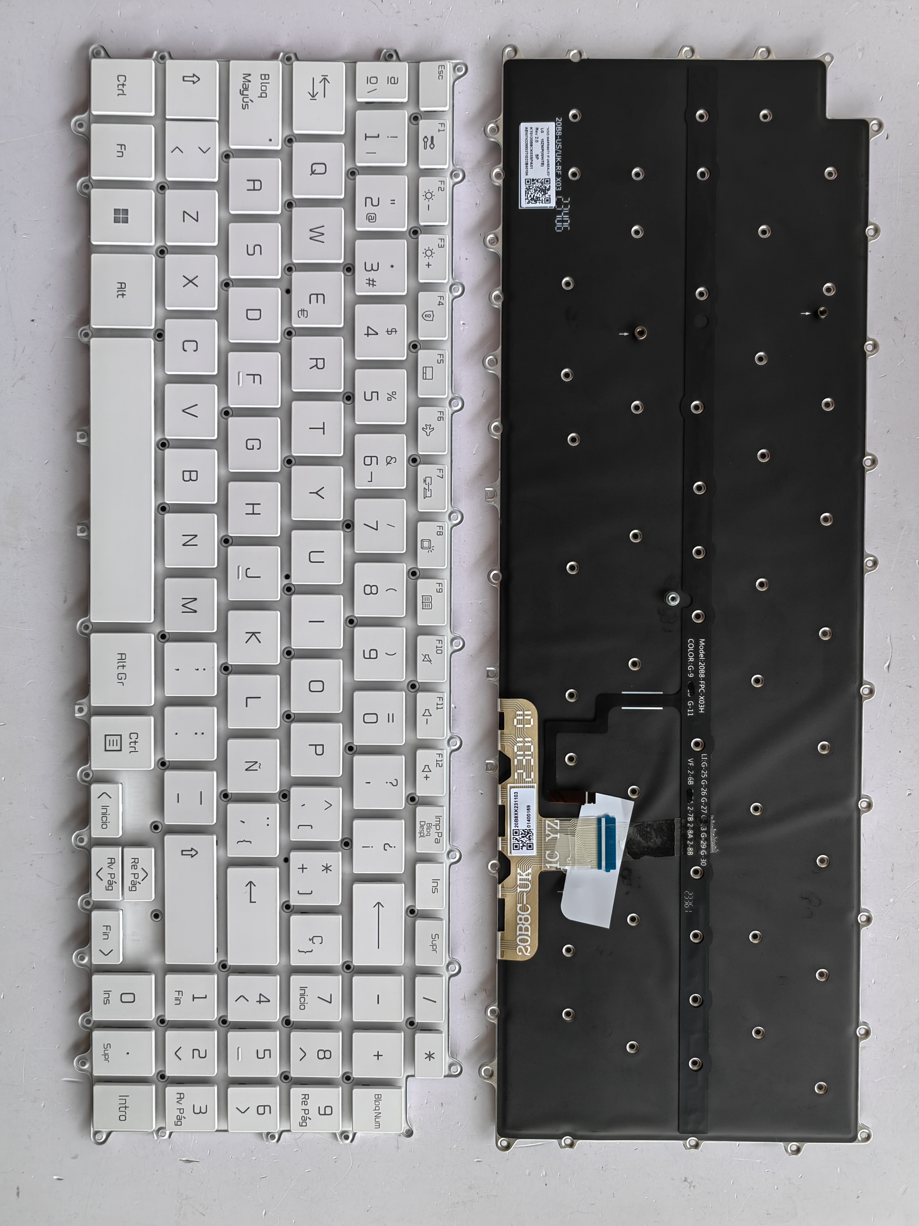 Picture of New Replacement Laptop Keyboard For LG 15Z95P/gram 15Z90P/15ZD90P Enter WHITE Backlit SP Layout
